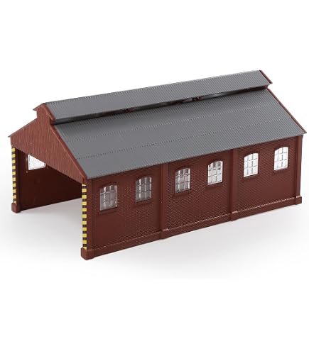 Amazon.com: Kato N Scale Unitrack 2-Stall Engine House Kit : Arts